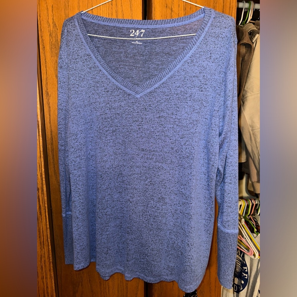 Blue Knit Top
